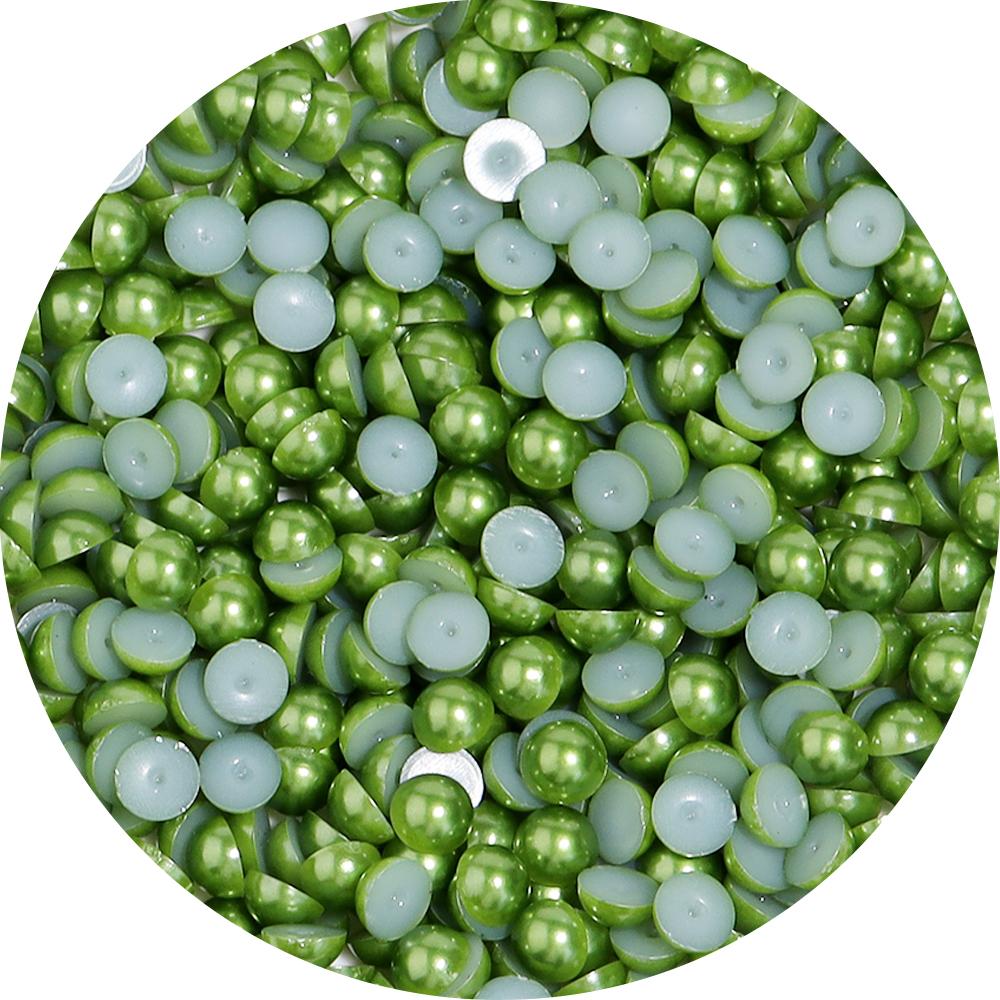 50-500Pcs ABS Imitation Pearls Beads Color Flat Back Cabochon Half Round Loose Bead for Crafts Garment Nail Art Jewelry Findings
