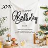 Nature Style Backdrop Baby Birthday Backdrop, Greenery Forest Banner for Boy Girl, Linen-like Polyester Fabric 100 Day Celebration Party Decorations,