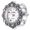 Ring Watch Women's Free Size 3ATM Waterproof Cute Ring Watch Analog Silver Fashion Accessory