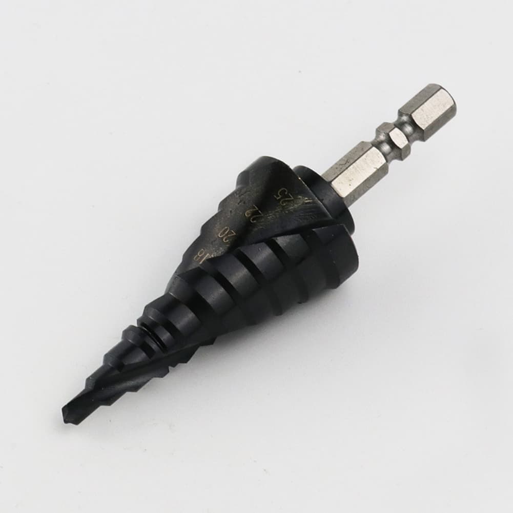 Heavy Duty Step Drill Bit with Anti-Slip Tip and High-Speed Precision for Accurate and Clean Drilling on Metal and Wood