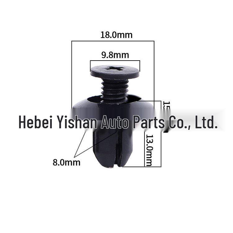

8mm Plastic Rivet Screw for Nissan, Toyota, Kia Bumper/Fender Clip чёрный