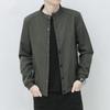 Men's Fashion Versatile Plus Size Baseball Collar Jacket: Spring & Autumn Business Casual Single-Breasted Design