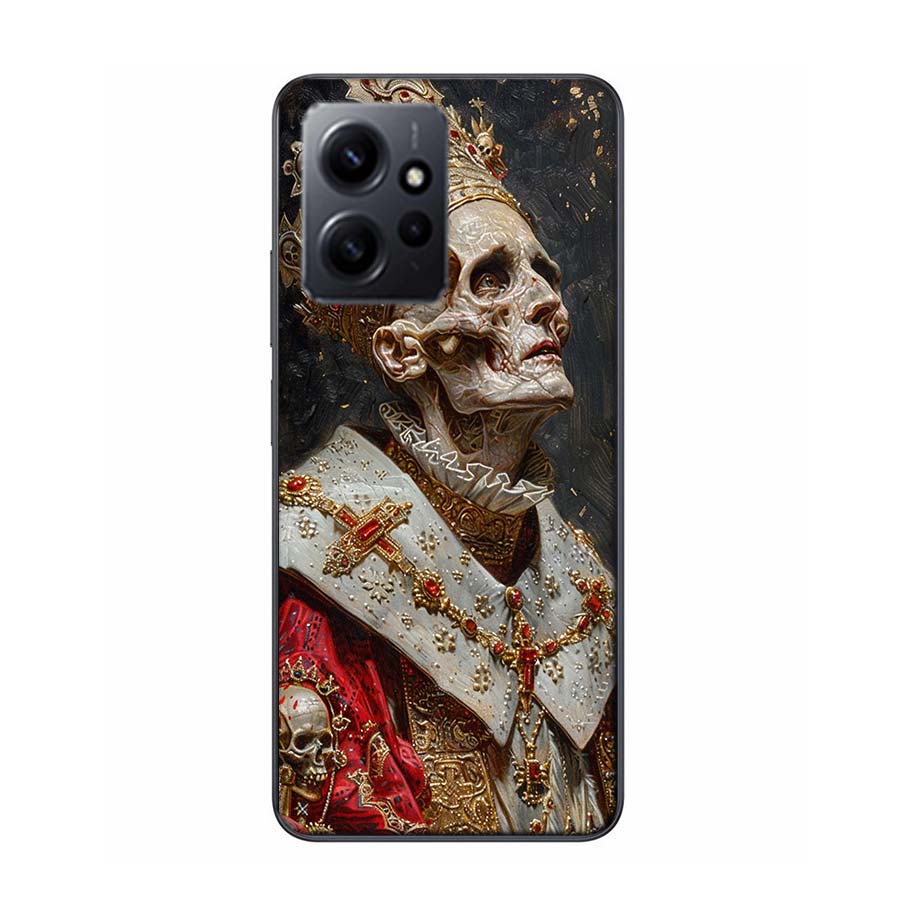Crown Skeleton Emperor Phone Case For Redmi Note 14 15 Pro 5G 13 12 Pro Plus 11 11T 11E 11S 10 Pro 10S 9 9S Cover Cell Clear TPU