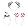 Gothic Spiderweb Hairband for Adult Kids Cosplay Costume Rhinestones Headband Festival Headpieces Halloween Accessories