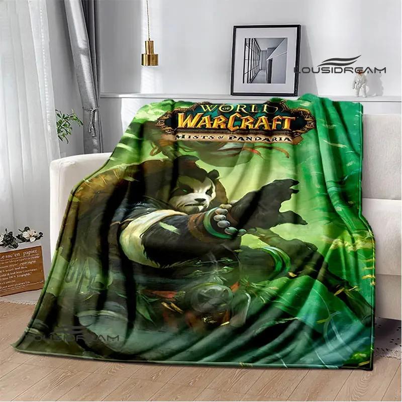 Game World of Warcraft Printed Blanket Kids Warm Flannel Soft and Comfortable Blankets Home travel blanket birthday gift