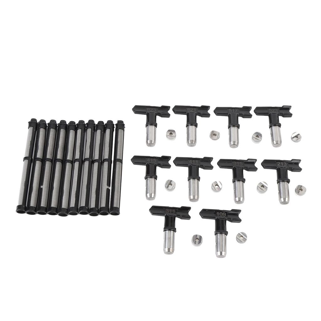 10 Sets Spray Tips Filters and Accessories Airless Sprayer Replacement Nozzle Tip 109 213 311 315
