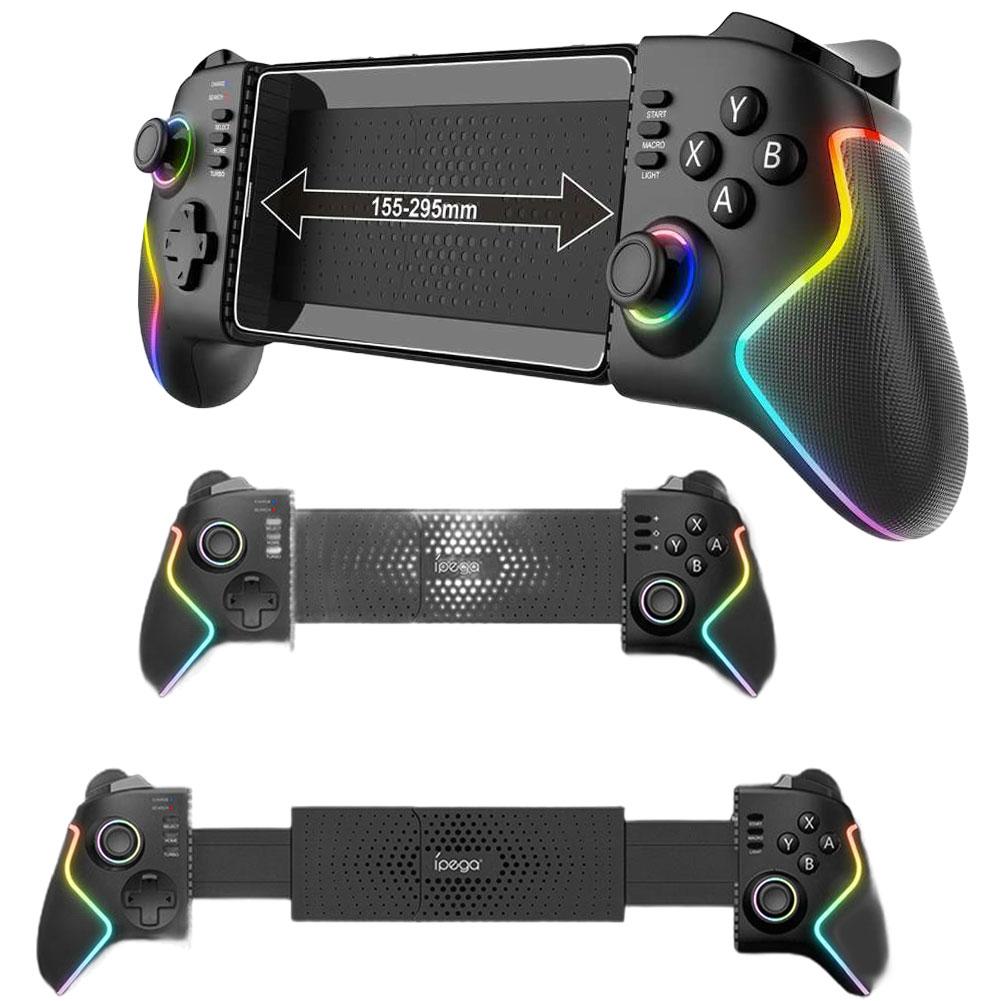 Wireless Stretchable Gamepad PG-9122 With RGB Hall Joysticks&Triggers Six-Axis Motion Control For IOS I0W2