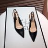 Spring Summer Cover Toe High Heel Women Sandals Concise Slip On Singbacks Pumps Female Elegant Party Dress Sandalias