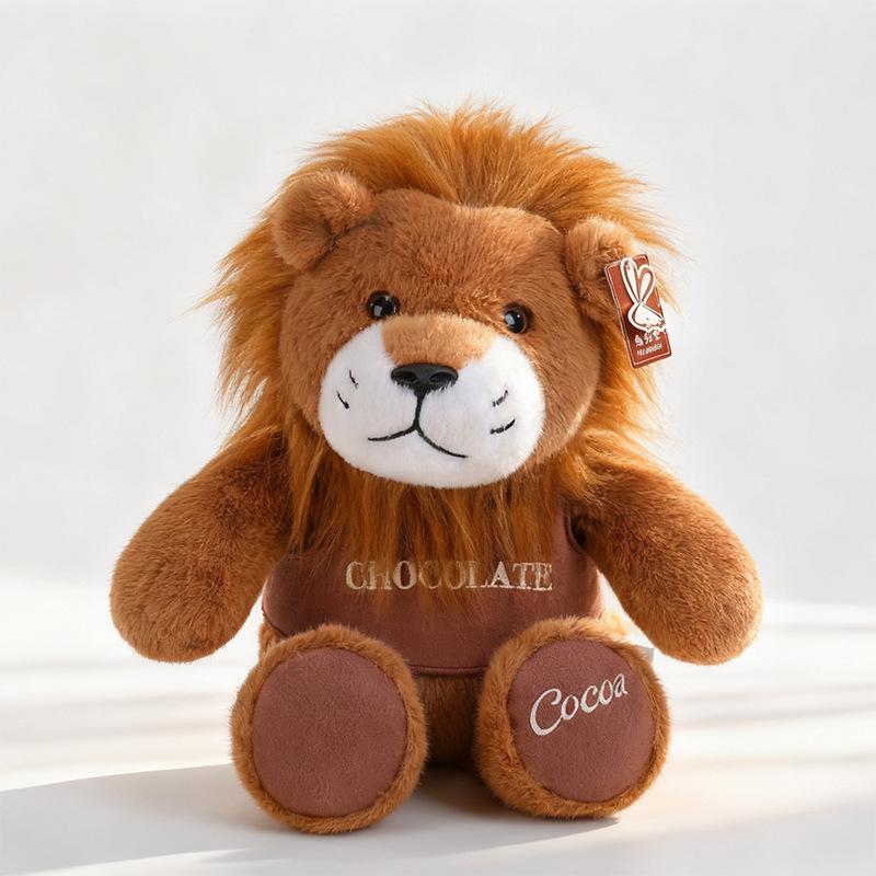 Plush toy cute fried lion throw pillow dark series doll 23cm(180g)