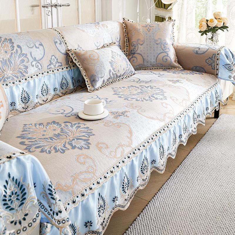 

Ice Silk Sofa Cushion, Summer And Summer Non-Slip European All-Inclusive Sofa Cover, Mat Cushion, Universal In All Seasons 70*70cm