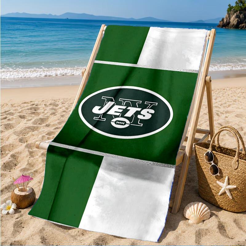 Jets Football Beach Towel, Microfiber Beach Towel, Perfect For Pool, Beach, Travel, Home Decor Beach Party Fan gifts