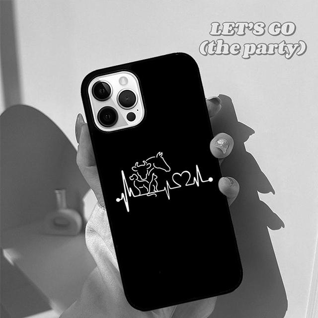 Autumu Horse Pony Horse Heartbeat Phone Case Cover for iPhone 17 Air 16 16e 15 12 11 13 14 Pro Max Apple Plus Coque