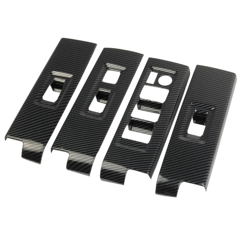 Carbon Fiber Door Window Lift Switch Panel Cover Trim Accessories for Toyota Tundra 2022-2026 Sequoia 2023-2026