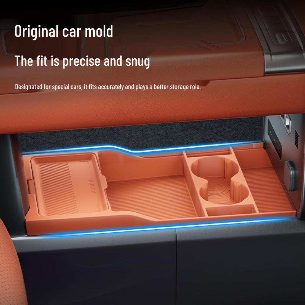 Silicone Storage & Glasses Holder for Fangchengbao Qiyuan 7 Center Console - Fits 25 Models