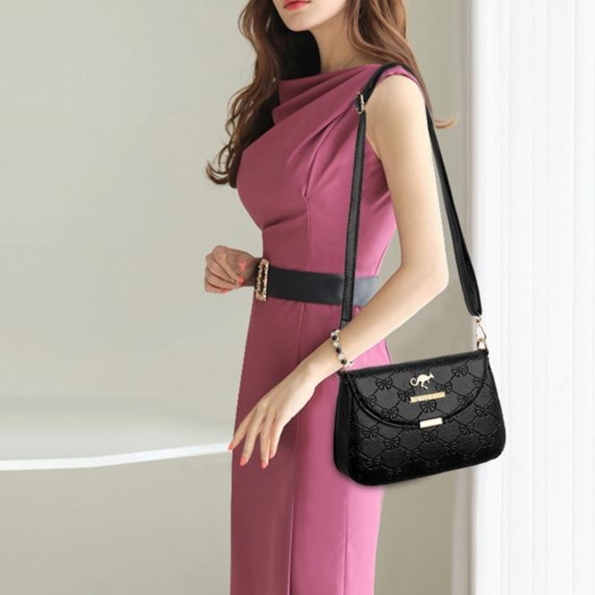 PU Soft Leather Texture New Women's Bag Crossbody Bag Simple Large Capacity Small Square Bag Casual Fashion Shoulder Bag