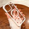 Fashionable red heart-shaped pattern phone case suitable for iPhone 17 16 15 14 13 12 11 Pro/Max/Plus anti drop and shockproof