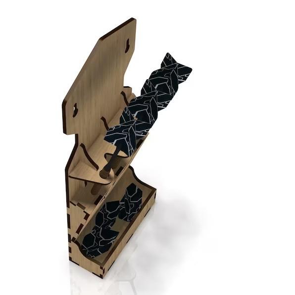 New darts storage device, a wooden handicraft display for home living room darts storage rack