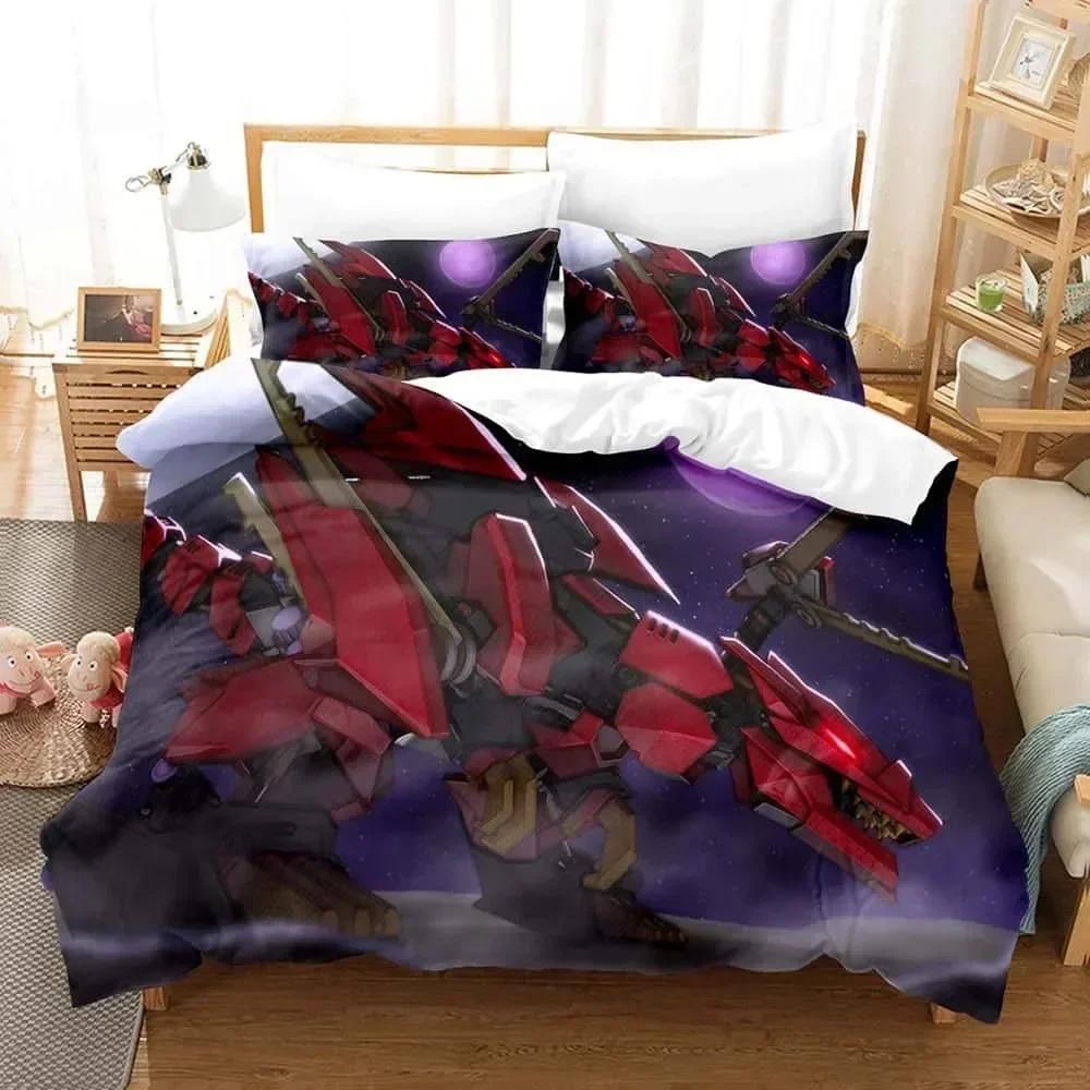 3D Tecknade Zoids New Century Tryckt Sängset Påslakan Örngott Sängkläder Set Lakan Quiltöverdrag Full Queen King Size