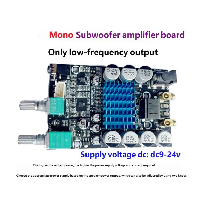 Placă amplificator mono subwoofer eficientă TPA3116, putere 120W, oferind distorsiuni scăzute pentru aplicații audio profesionale