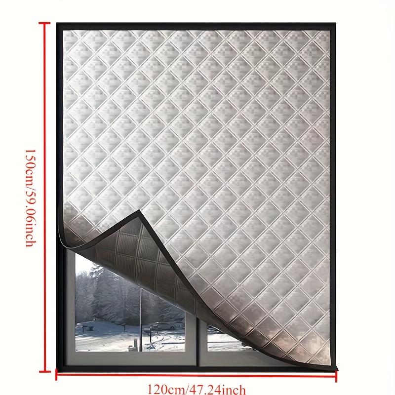 

Windproof Thermal Curtains, Graphene Lined Blackout Draught Excluder for Windows, Warm Insulation for Bedroom Living Room