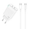 Jellico Travel Charger For Iphone Samsung Tablet 2Xusb-C 45W Pd