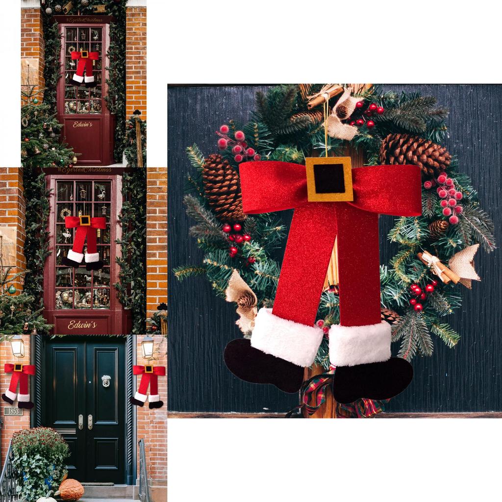 Festlig jultomte rosett dekorativ väggklistermärke för modernt hem vardagsrum sovrum