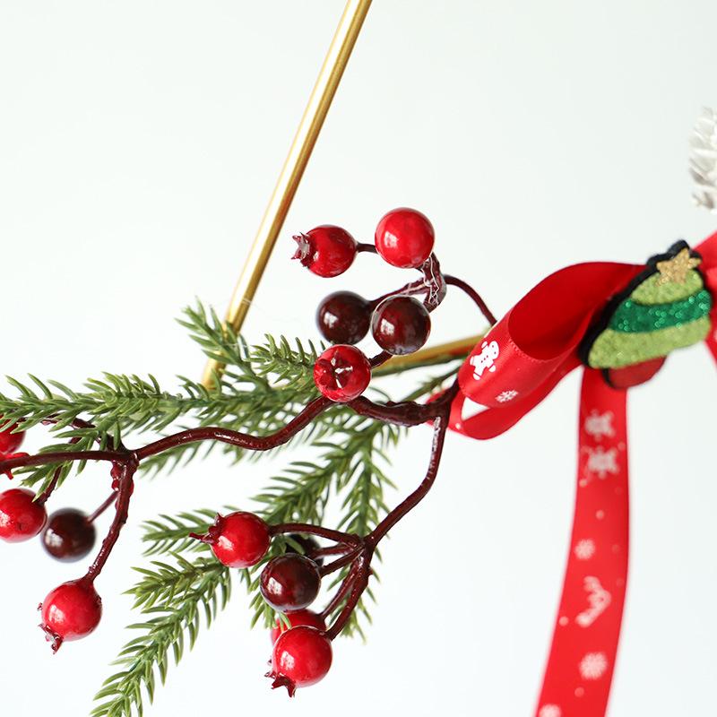 Hong Yu Handmade Wrought Iron Christmas Door Hanging Decoration