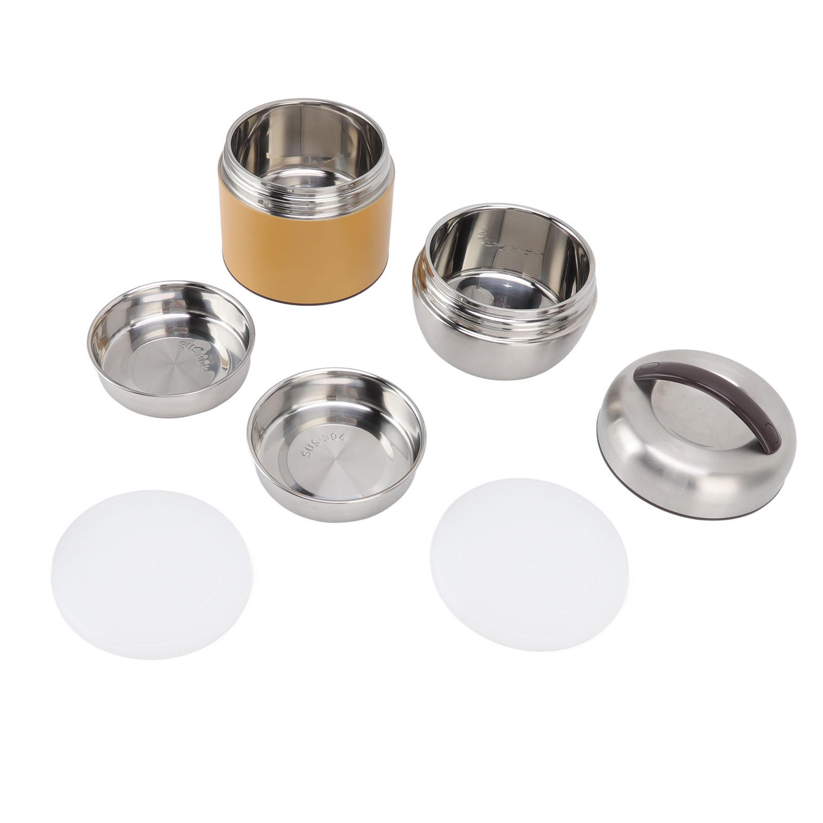 

1.5L Thermal Lunch Box 304 Stainless Steel Leakage Proof Multi Layer Vacuum Bento Box for Travel Picnic Office L