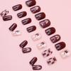 Whitening wearable nails, high-end, flashy, sweet, cool, simple, royal and hot girls wear nails in the new year in autumn.