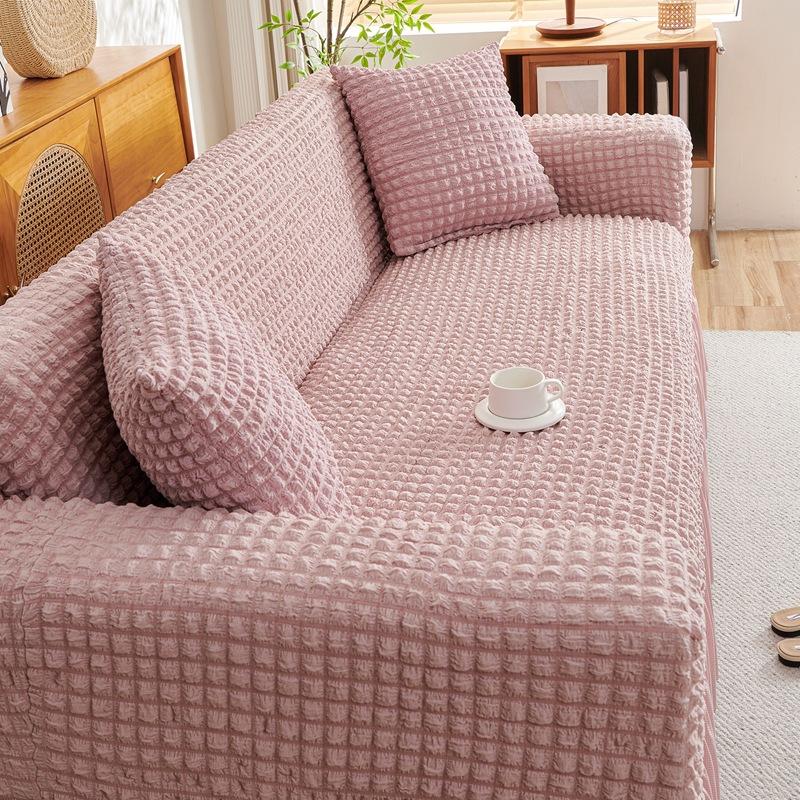 Elastic Sofa Cover Stretchable Furniture Protector with Skirt Washable Durable Fits Most Couches Living Room Decor 1/2/3/4/5seat