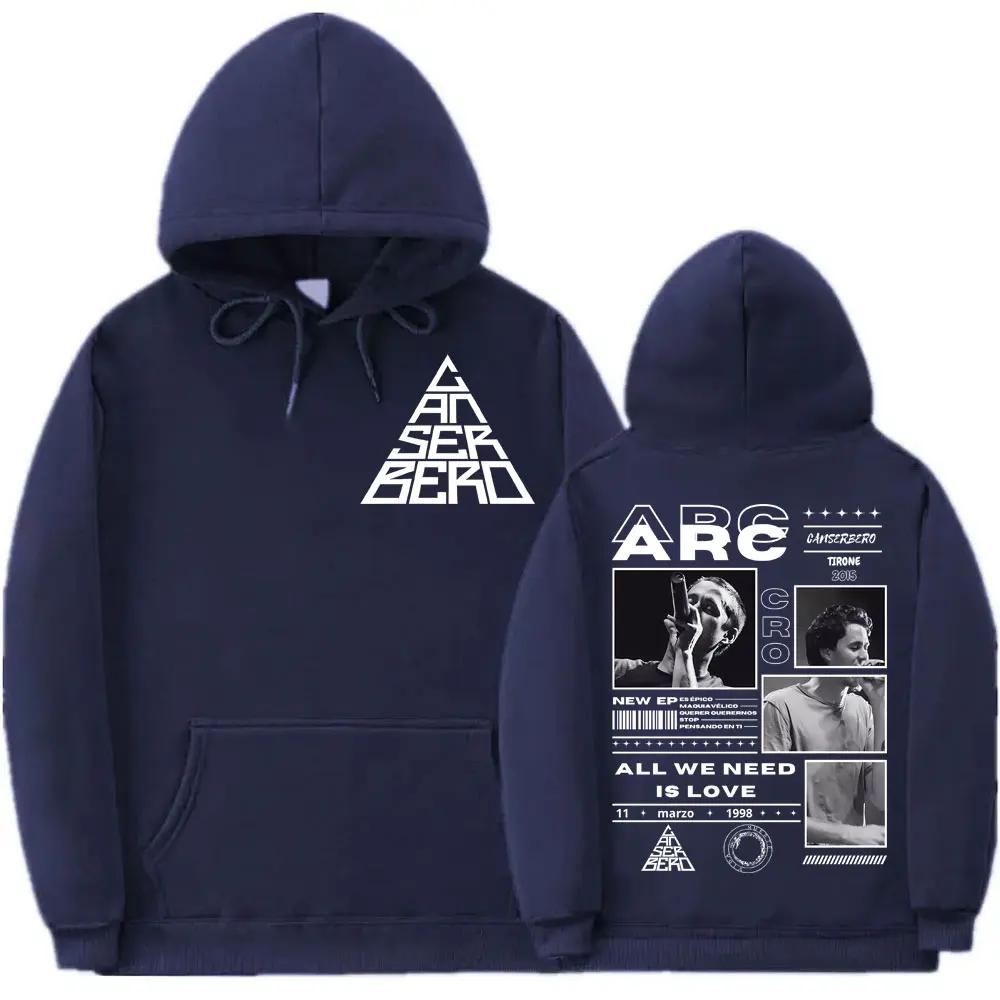 Canserbero All We Need Is Love limited edition printed men's retro hip-hop sweatshirt adult autumn and winter warm pullover