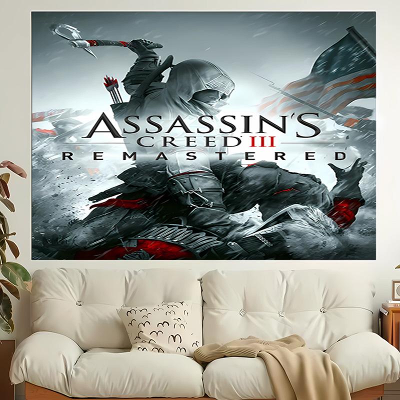 1pc A-Assassin's Creed Tapestry, Living Room, Bedroom, Office, Party Decor, Ideal Festive Gift