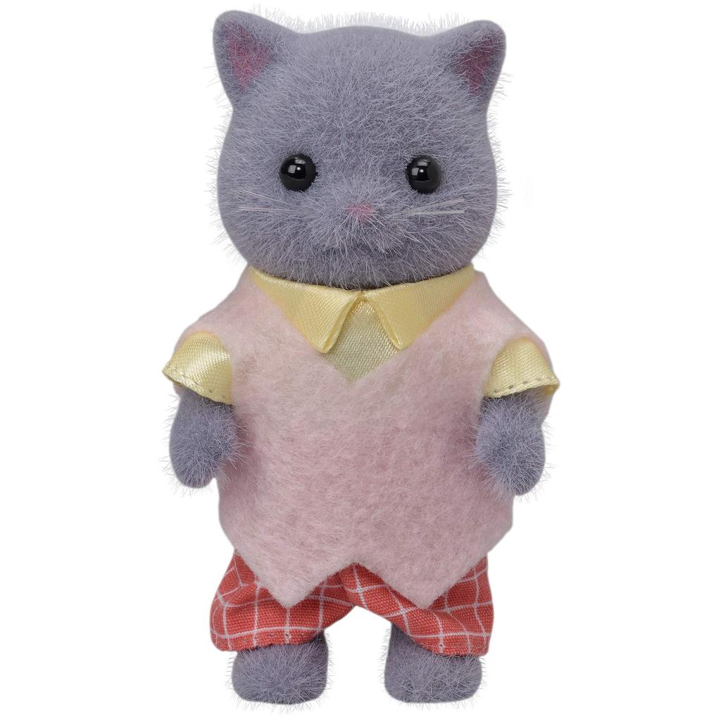 Sylvanian Families Doll Cat ST Mark Ages 3 and Toy Sylvanian Epoch "Persian Dad" Ni-103 Certified, Up, Dollhouse, Families,