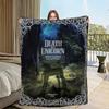 Warm Flannel Horror Unicorn Plush Throw Blanket for Sofa Living Room Movie Office Bedroom Travel Gift