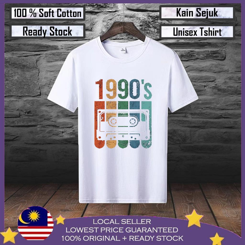 

Мужская футболка премиум-класса из хлопка Baju Viral Lelaki 1990-х годов, футболка Baju из 100% хлопка Lelaki Baju Perempuan XL