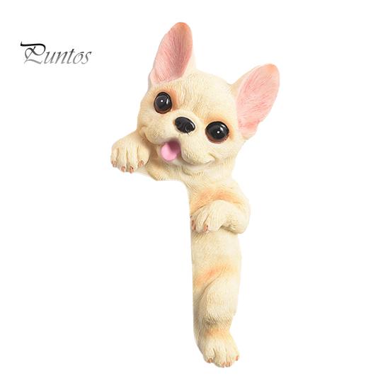 Decorative Wall Plate Sticker 3D French Bulldog Resin Light Switch Cover, Cute Cartoon Dog Socket Creative Ornament Decor, Self-Adhesive Animal