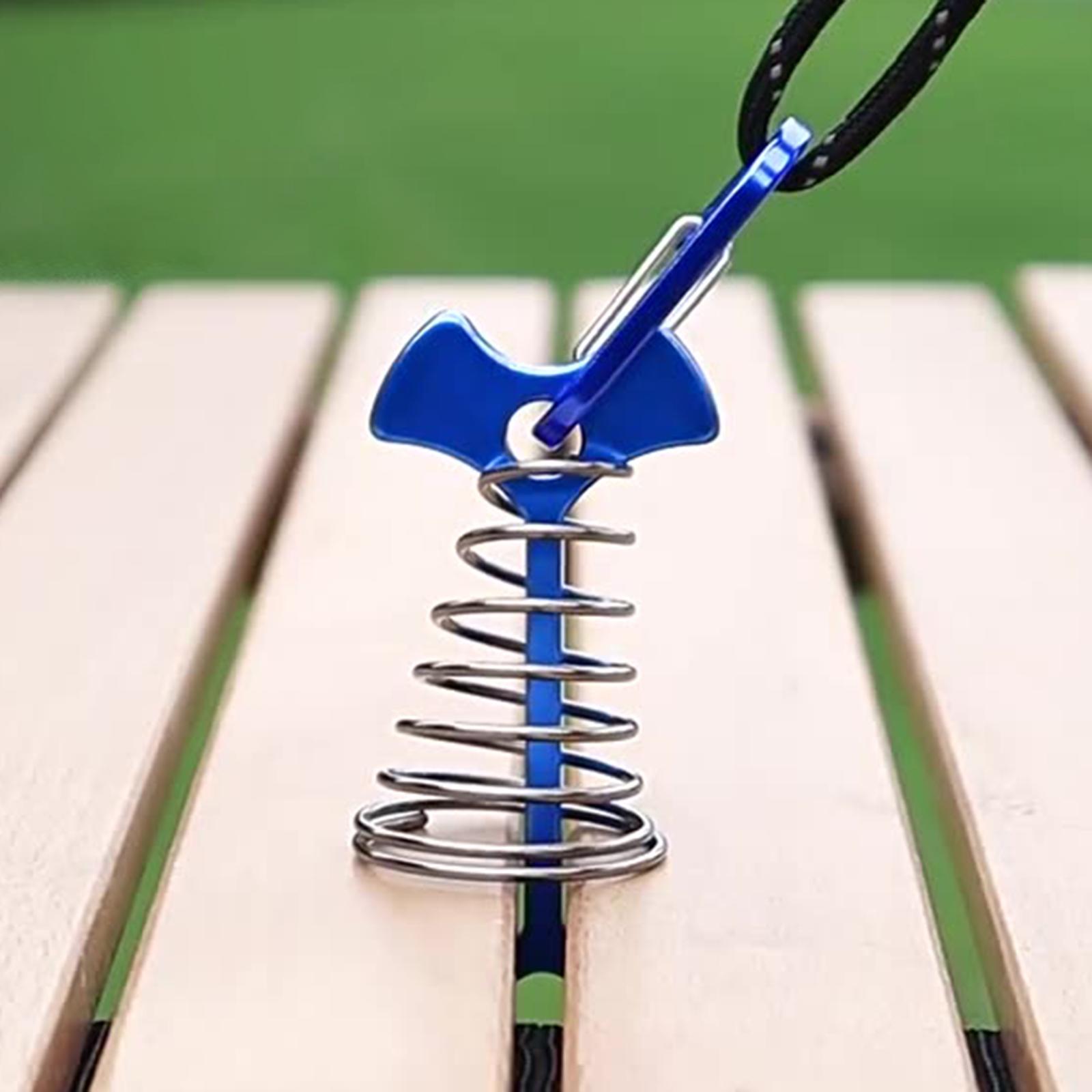 4pcs Fishbone Deck Anchor Pegs Sturdy Outdoor Furniture Deck Anchor for Outdoor Camping Hiking Blue with caravan синий