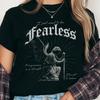 Fearless Gothic Metal Shirt, Bella Canvas, Angel, Gift, Gothic Clothing, Distressed Graphic Tee T-Shirt Mens Kids