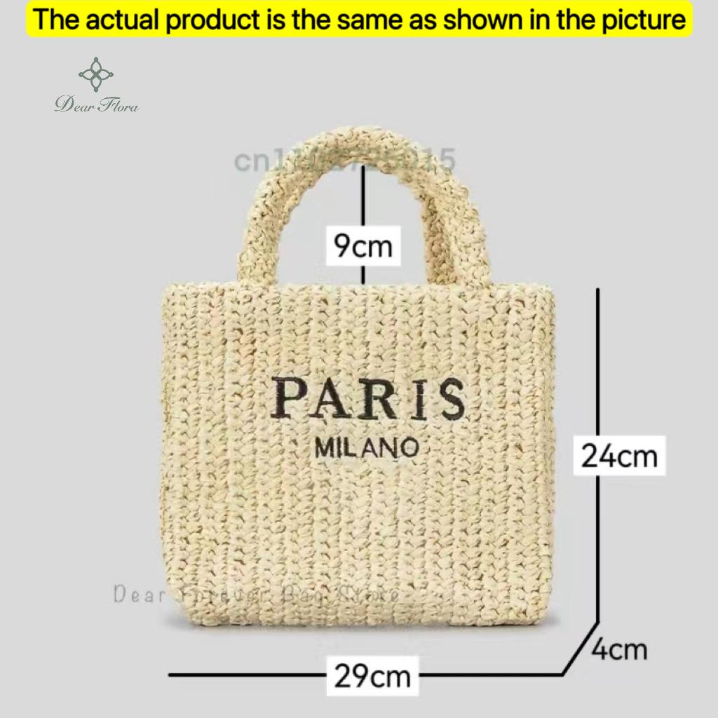 

Women Fashion Striped Summer Beach Straw Knitting Shoulder Bag Hollow Out Handwoven Handbags Portable Large Capacity Casual Tote