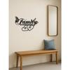 Black Metal Family Wall Art Elegant Home Decor Gift for Living Room