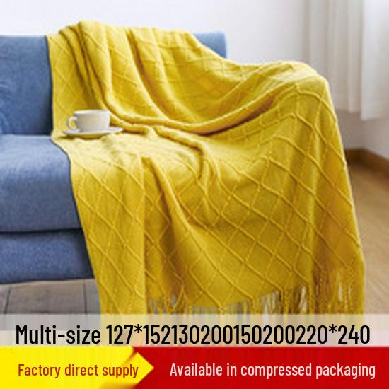 Sofa Throw & Bed Runner - Woven Air Conditioning Shawl for Summer Naps