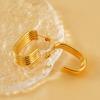 European & American Style Women's Titanium Steel Multi-Layer Irregular Earrings - High-End Fashion