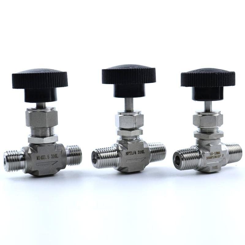 1/4" 3/8" 1/2" BSP NPT Female Male Straight Elbow 316L Stainless Steel Needle Throttle Valve 1000 PSI / 3000 PSI