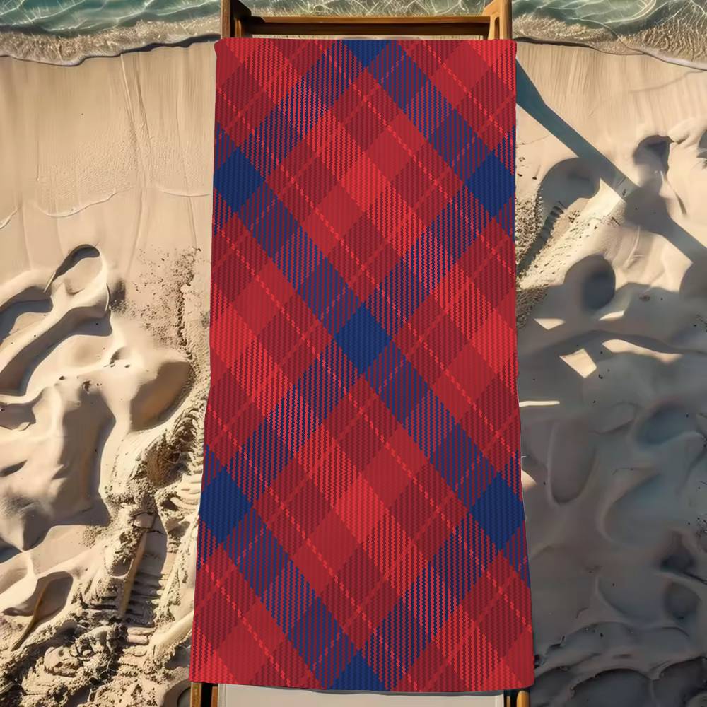 Schottisches Tartan-Muster Strandtuch für Kinder Badetuch Handtuch für den Pool Urlaubsgeschenk Picknicktuch Partygeschenk