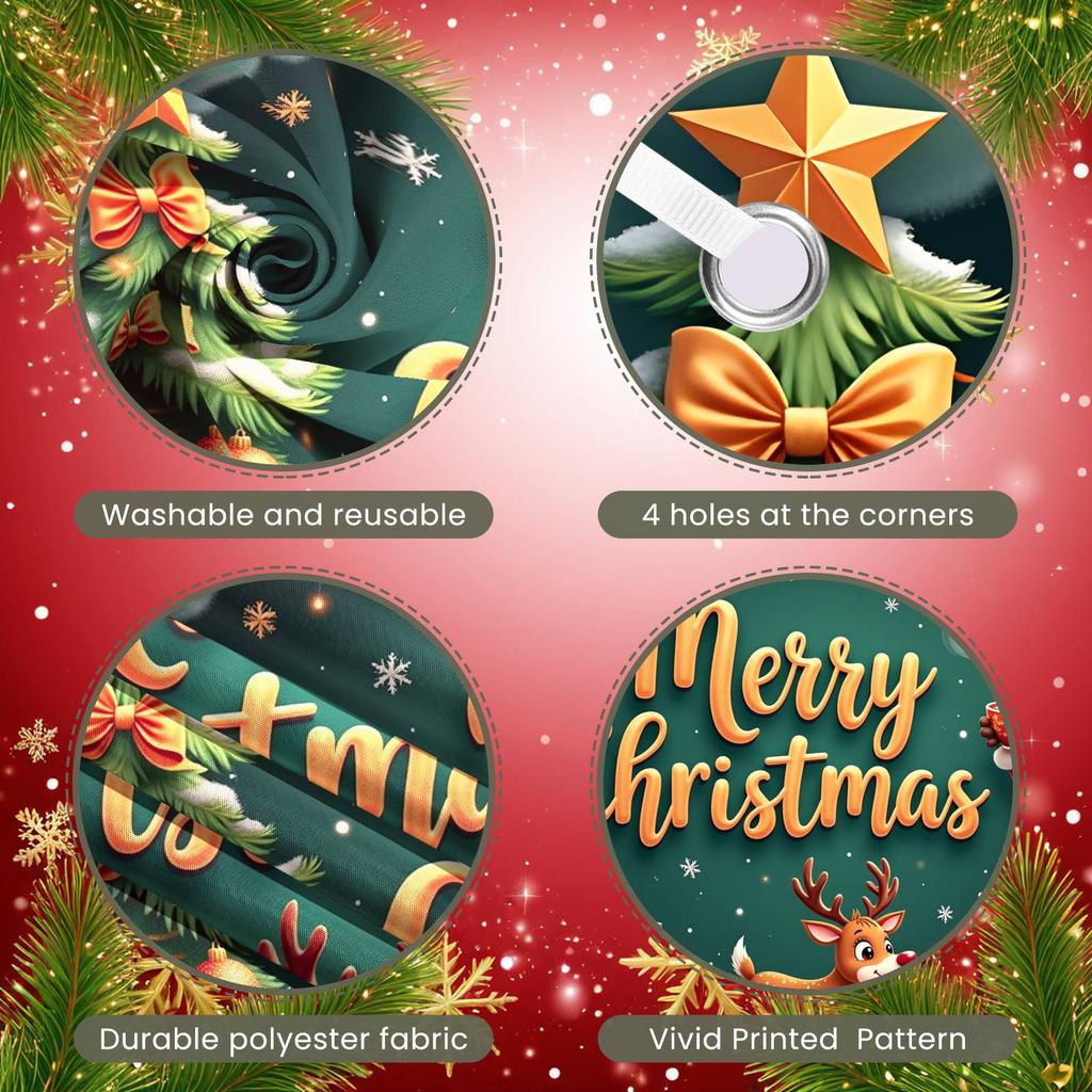 Xmas Banner Christmas Tree Decor Merry Christmas Banner Christmas Party Banner Santa Claus Design For Holiday Gathering Home