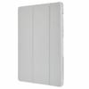 For Samsung Galaxy Tab S10 FE+ Case Tri-Fold Stand Leather + TPU + Acrylic Clear Back Tablet Cover