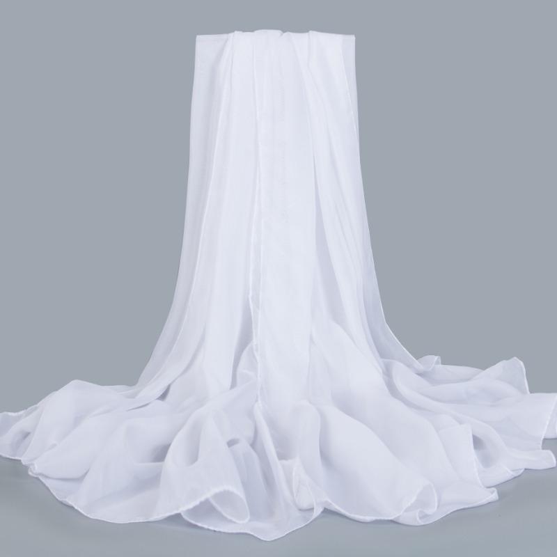 Extra Large Chiffon Printed Scarf White Shawl Dual-purpose Women's Korean Version Autumn and Winter Long Scarf Beach Towel for Women