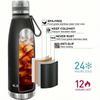 37Oz/1100ml For Hot/Cold Drinks Coffee Water Bottle Wide Mouth Thermal Cups- Leakproof Insulated Commute Travel Picnic Friendly