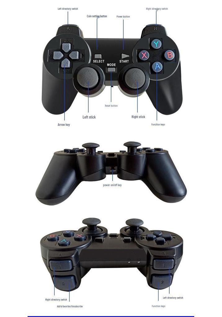 New M8 Retro Wireless Game Console with Dual PS1 Arcade HD Controllers