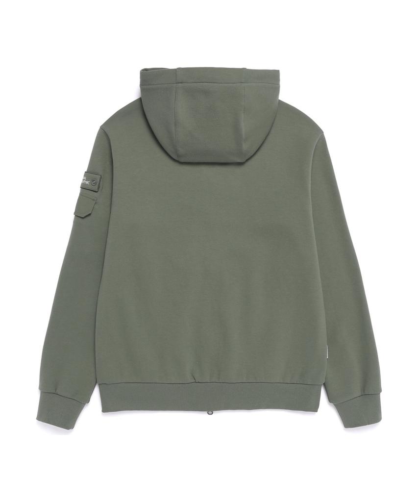 Nationalgeographic N261Uft950 Magay Sleeve Pocket Regular Fit Hoodie Full Zip Military Khaki